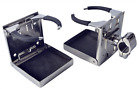 09931srm Pcs Stainless Steel Rail Mounted Adjustable Folding Drink 700425110512