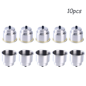 Am34-9682s 10pack Stainless Steel Cup Drink Holder With Drain Marine Boat Rv Camper 4inch H