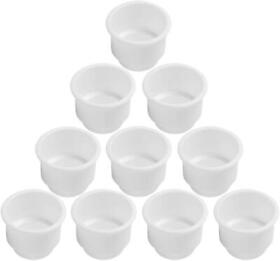 Nbem-0303-wt10 10pcs Plastic Cup Drink Holder For Marine Boat Camper Truck Rv With Drain