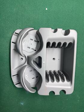 299.fd8m15 Spill Master Drink Cup Holder Adjustable Gray Universal Fit Storage B2-02/190026