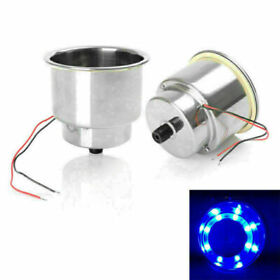 2pcs Blue Light Cup Holder For Marine Boat Rv Camper Car Truck Two Stage Sizes