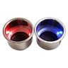 588074-1 3-5/8inch D Stainless Steel Flush Mount Combo Drink Holder With Blue Led Light &