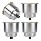 Ds-ch0831-a02 4 X Stainless Steel Cup Drink Holder Recessed With Drain For Marine Boat Camper