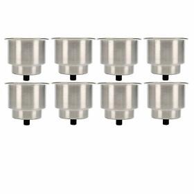 4inch Stainless Steel Cup Drink Holder With Drain Marine Boat Rv Camper 8pack