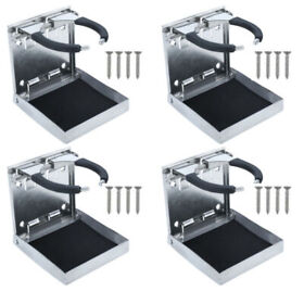 Nby-0236-04 4pcs Stainless Steel Adjustable Folding Cup Drinking Holder Boat Car Truck Rv