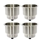 0682 4pcs Stainless Steel Cup Drink Holder Insert With Drain For Marine Boat Rv 0682 4pcs Stainless Steel Cup Drink Holder Insert With Drain For Marine Boat Rv