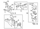 58922-02010-b0 58923-02050-b0 Toyota Front Console Cup Holder