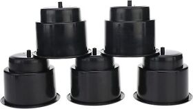 Er-bk-l0917-2 5x Boat Plastic Cup Holders Black Drop In Drink Holder With Drain For Marine