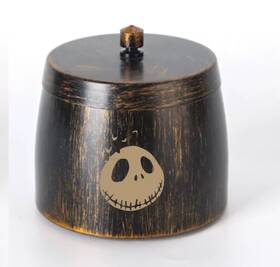 Abyuyd 766429392255 Jack Skellington Ashtray With Lid For Cigarette Mini Trash Can M Bronze