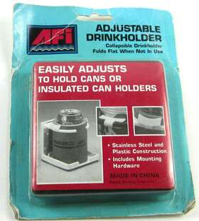20061 Afi Cup Drink Holder For Travel Motorcycle Rv Boat Adjustable Black New
