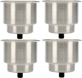 Am34-9682s Amarine Made 4 4pcs Stainless Steel Cup Drink Holder With Drain For Marine Boat Rv