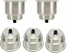 Am34-9682s Amarine Made 5 5pcs Stainless Steel Cup Drink Holder With Drain For Marine Boat Rv Camper
