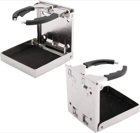 Yi-0131-02 Amarine Made 2pcs Stainless Steel Adjustable Folding Cup Drink Holders For Boat/marine/rv/car