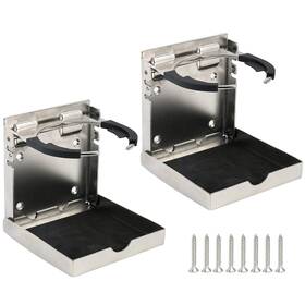 Yi-0132-02 Amarine Made 2 Pack Stainless Steel Folding Drink Holder Collapsible Cup 65mm To 85mm