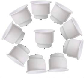 Yi-0335-wt10 Amarine-made 10pcs Recessed Drop In Plastic Cup Drink Can Holder With Drain For Boat Marine