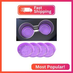 Qf365 Amooca Car Cup Coaster Universal Non-slip Holders Bling Crystal Rhinestone C