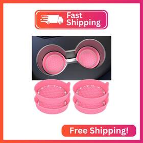 Qf481-4 Amooca Car Cup Coaster Universal Non-slip Holders Bling Crystal Rhinestone C