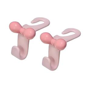 Arfuka 717504602097 Pink Bow Car Purse Hook Plastic Headrest Hooks For Seat Back