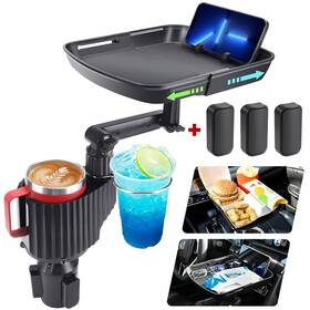 Atct-24 Aucurwen Cup Holder Tray For Car Expander 3 In 1 Expandable Fo