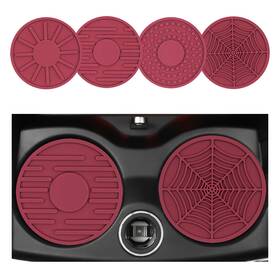 Augeny Augeny-485hc 4 Packs Car Cup Holder Coaster 2.75ftft 2.75 Inches Wine Red Sunset