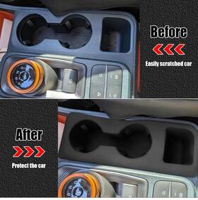 103877 Auovo Cup Holder Insert For Ford Maverick 2022 2023 2024 Accessory Mats Liners