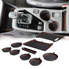 Au-24sccm Auovo Cup Holder Inserts Liners Compatible With Subaru 8-pcs Orange