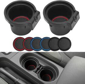 Auovo Tp02-nfmat 2pcs Console Cup Holder Inserts For Nissan Frontier 2005-2019 And Xterra