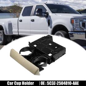 5c3z-2504810-aae Automall Tech 746453183739 Dashboard Cup Holder Beige For Ford F-250 Super Duty 2005-2007