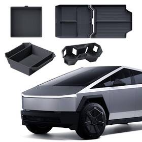 De16-01 Bankky Center Console Organizer Tray Cup Holder Insert 4pcs For Tesla Cybertruck 202