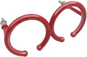 Baqiro 710558329248 Red 2 Rings Boat Cup Holder Stainless Steel Pvc Bracket Double Ring