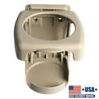 Beige Universal Car Auto Folding Beverage Drink Cup Bottle Holder Stand Mount Us