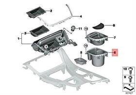 51169277269 Bmw 5 Series F10 F11 Centre Console Middle Cup Holder Genuine