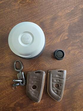 9399871 Bmw Ashtray Insert For Cup Holder Lighter And Leather Key Fob Protectors