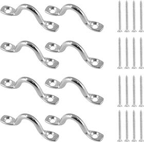 220316 Brand Bokwin 00005 Bowkin 8pcs M5 Pad Eye Straps Stainless Steel Kayak Deck Loops Tie Down With