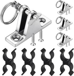 Morningro-jgjgjh4965635 Brand Morningro 4 Pack Bimini Top Hardware And Deck Hinge With Pin Black