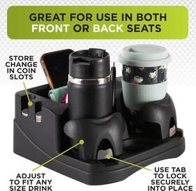 22234 Branded Universal Car Cup Holder Floor Drink Storage Truck Console Suv Rv Cd Organizer