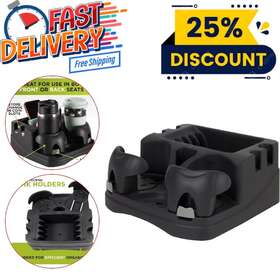 Branded 744110343267 Universal Truck Console Car Cup Holder Floor Drink Storage Cd Organizer Auto Rv