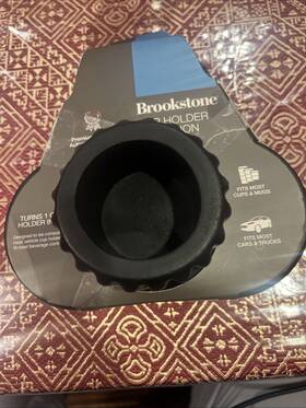 Bk1586 Brookstone Brand New Vehicle Cup Holder Extension Black Holds 3 Cups