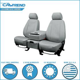 Ty514-08da Caltrend Car Seat Covers For 14-19 Toyota Highlander Center Duraplus Light Grey