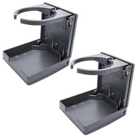 44047 Camco 2 Grey Rv Drink Holders Camper Cup Holder Adjustable Size Folding New