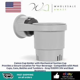 53091 Camco Cup Holder With Mechanical Suction Provides A Secure Location For You