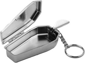 Jj-us-050405 Cansybil 1pc Portable Ashtray Mini Ash Tray With Lids Smell Proof Small B Silver