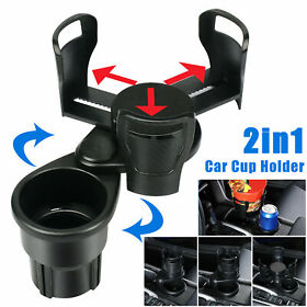 05cup-21cf-01 Car Double Cup Holder Expander Auto Drink With 360 Rotating Adjustable Base