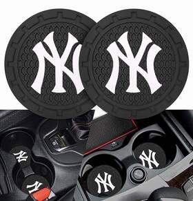Car X0041s0b57 2 Pack Ny Baseball Cup Holder Coasters Silicone Anti Slip Auto Accessory