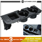Al1127046lv Carbon Fiber Center Console Cup Coin Holder Storing Box For Bmw E46 325i 1999-06