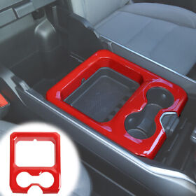 Cherocar202207227 Central Water Cup Holder Panel Cover Trim Frame For Dodge Ram 1500 2018-2020 Red