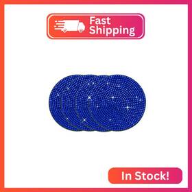Sku003 Ceritorn 4pcs Bling Cup Holder Insert Coaster- 2.75 Inch Silicone Anti-slip Shockproof U