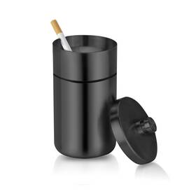 Cgp-nf-255 Cgaplus Car Ashtray With Lid Smell Proof Stainless Steel One Size Black
