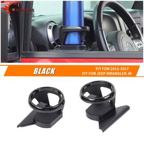 2508204fqw21521gqa Cherocar 2x Car Front Door Mount Drink Cup Bracket For Jeep Wrangler Jk 2011-18 Interior
