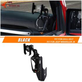 71964fas215112fas125 Cherocar Right Co-pilot Door Cup And Phone Holder Mount Rack For Jeep Wrangler Jk 2011-2018
